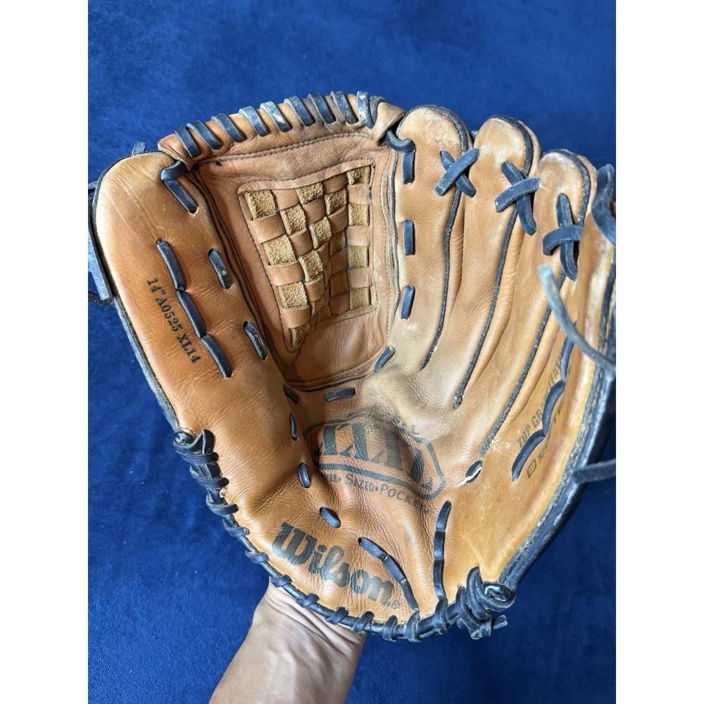 Wilson 14in Softball Glove XL14 Top Grade Cow Hide Tan Brown XXXL